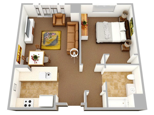 Thiết kế nội thất đẹp cho căn hộ chung cư nhỏ