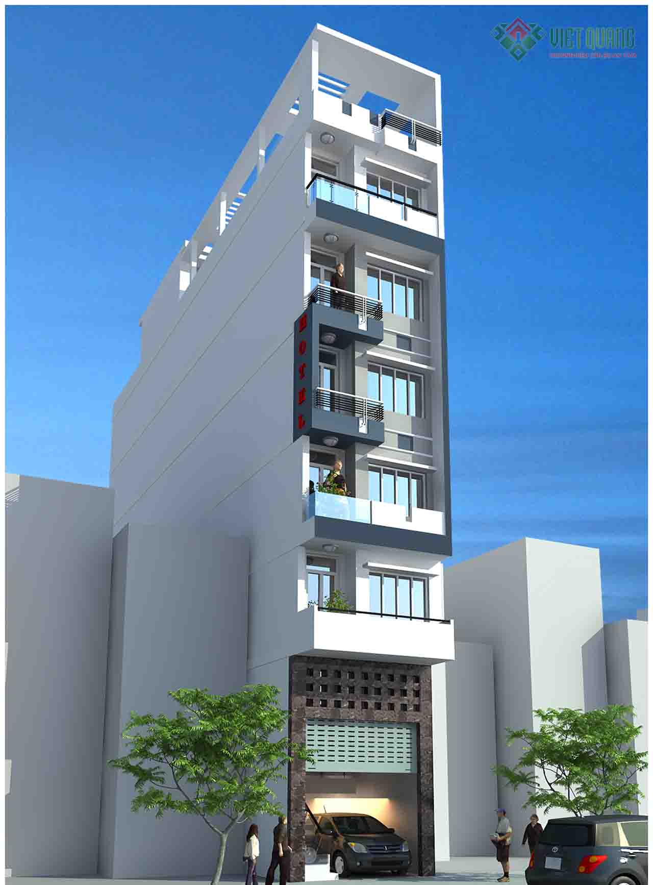 Mẫu thiết kế nhà phố 7 tầng đẹp - 07 diện tích 5x25m - Việt Quang ...