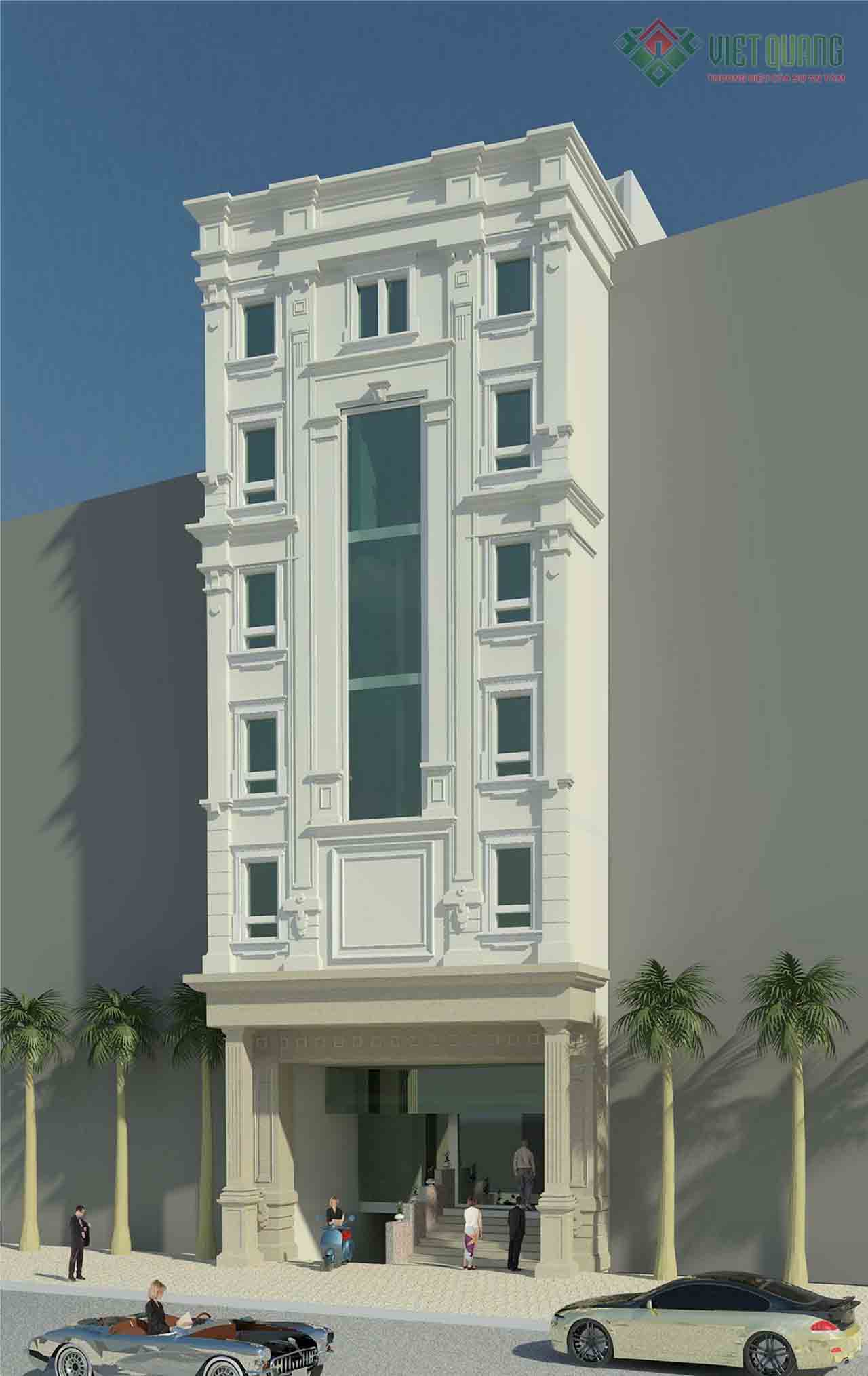Mẫu thiết kế nhà phố 6 tầng đẹp - 03 diện tích 8x20m - Việt Quang ...