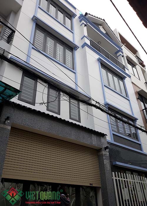 Xây nhà trọn gói nhà phố 4 tầng của nhà anh Vũ tại quận 7 năm 2018