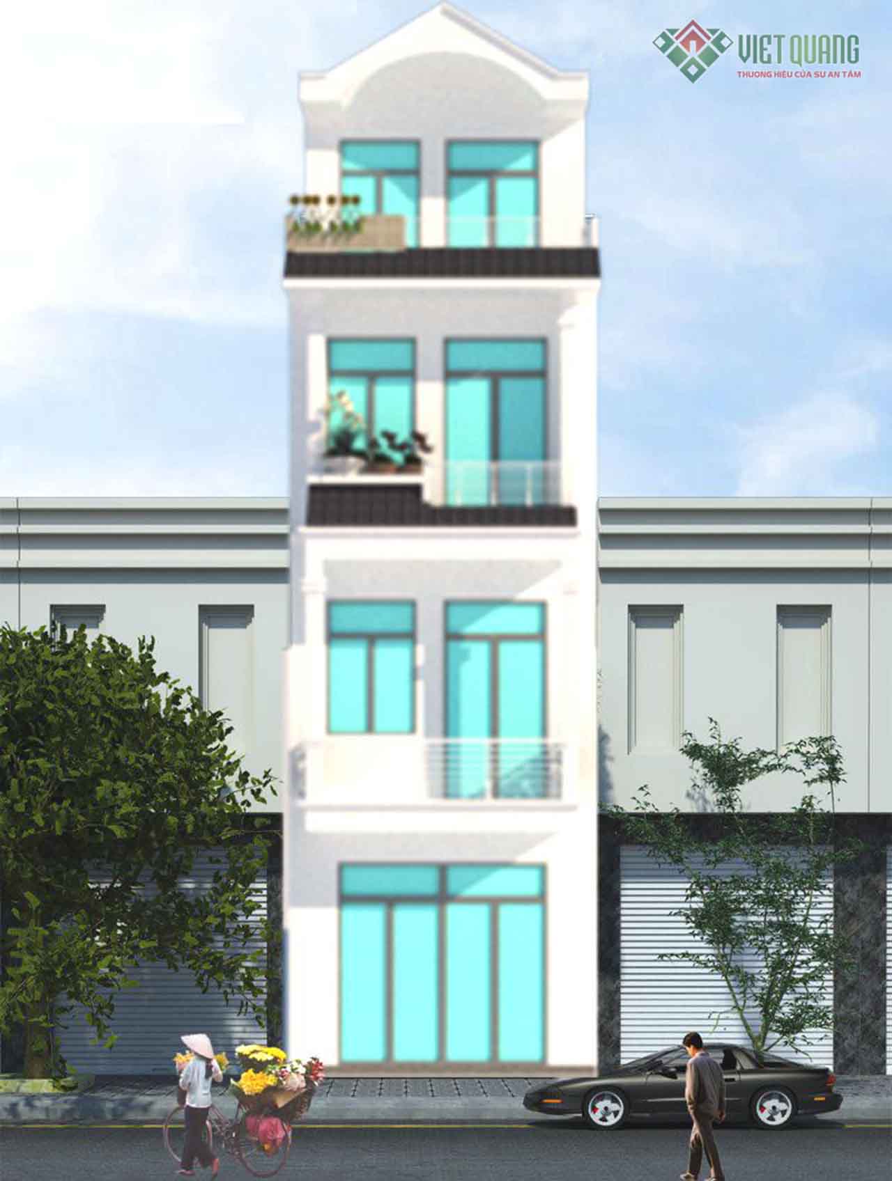 Việt Quang Group đã thi côn xây nhà phố 4 tầng chị Duyên quận Thủ Đức năm 2016. Công trình được chủ nhà hài lòng về chất lượng công trình.