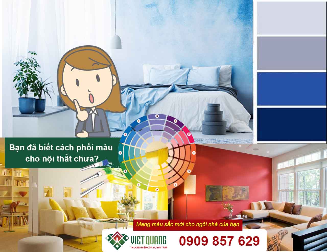 Bạn đã biết cách phối màu cho nội thất chưa? 
