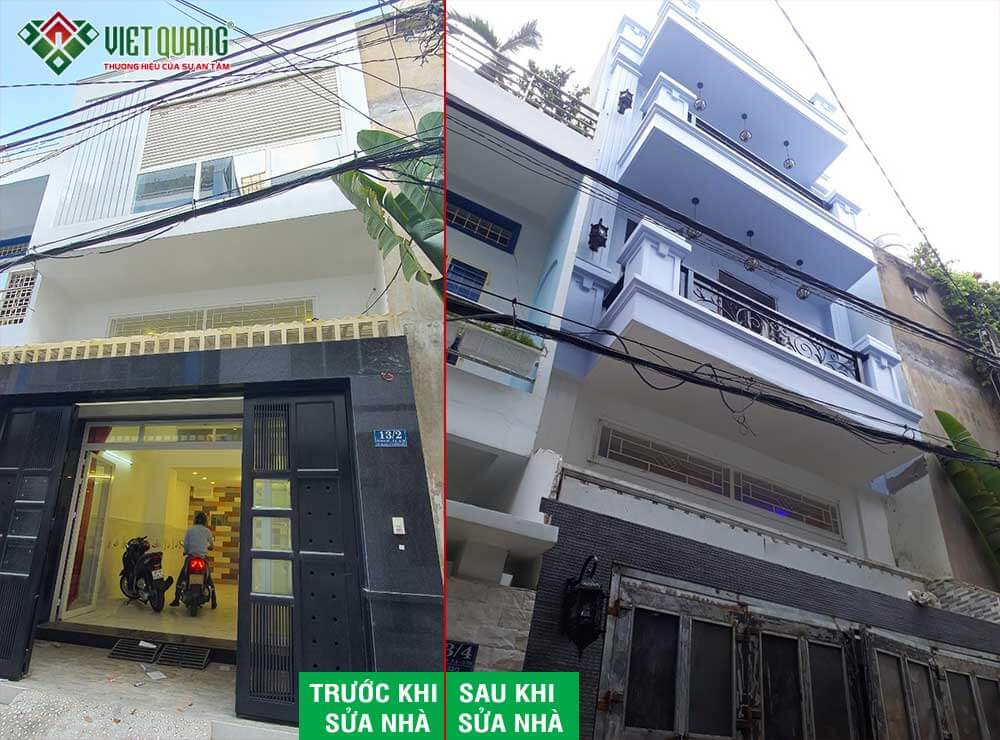 Sửa chữa nâng tầng ngôi nhà 2 tầng thành nhà 4 tầng của anh Duy tại quận Tân Bình 