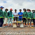 Đội ngũ Việt Quang cúng lễ đổ bê tông sàn công trình nhà anh Tuấn tại Bình Dương