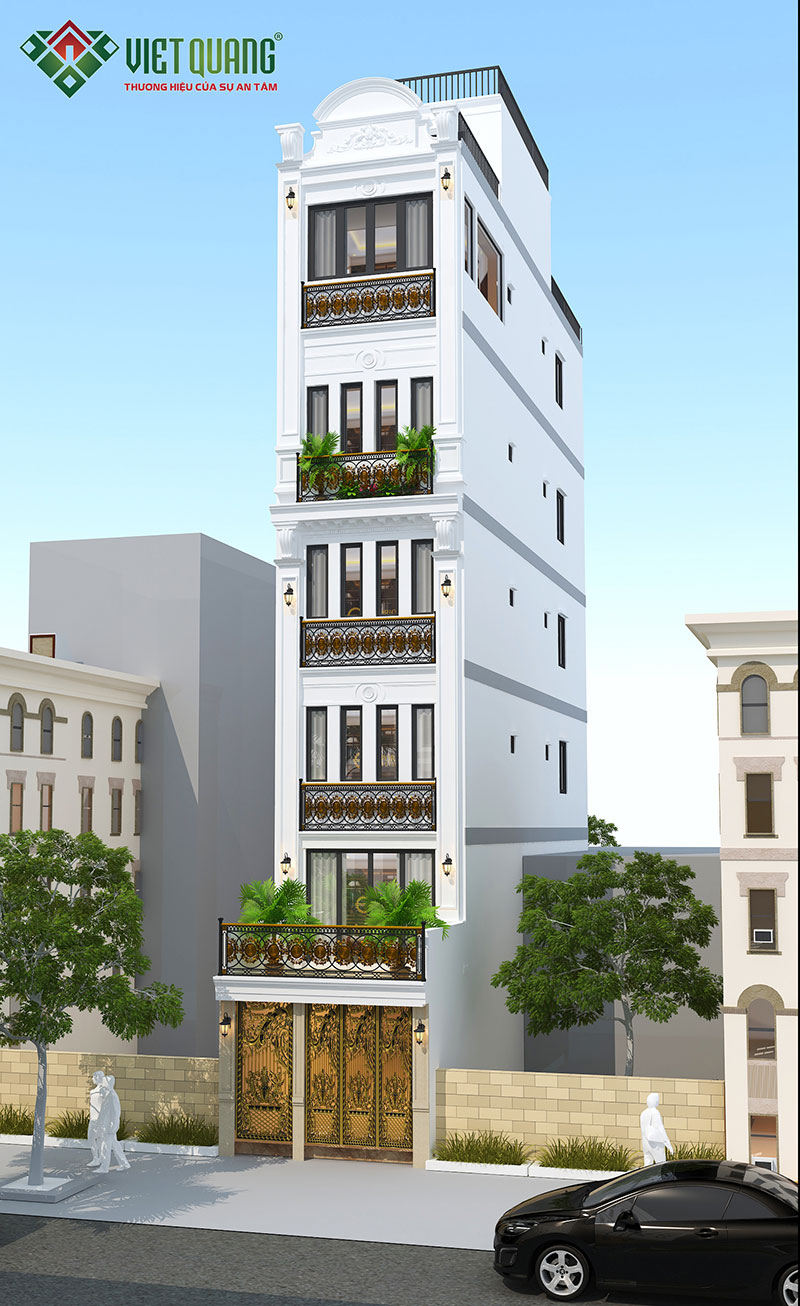 Mẫu thiết kế nhà phố 7 tầng đẹp – MS04 - Công ty Việt Quang Group