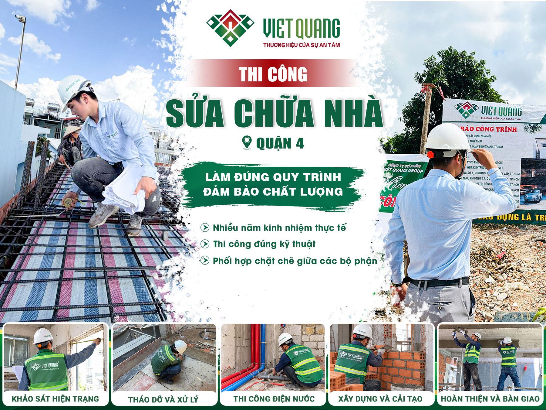 Đội Ngũ Thi Công Sửa Chữa, Cải Tạo Nhà Tại Quận 4