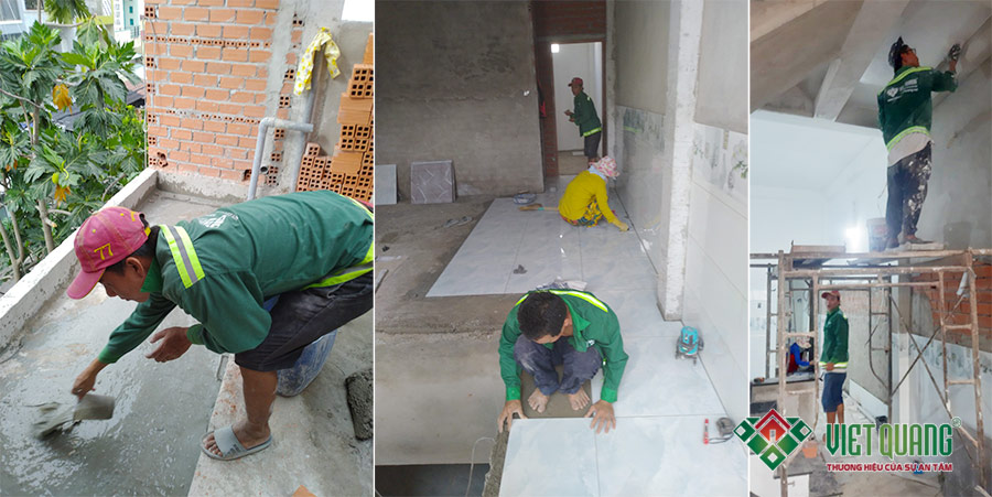 Một số hình ảnh hoàn thiện công trình nhà phố 3 tầng xây trọn gói tại quận Bình Tân