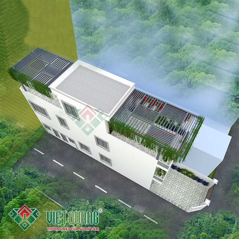 Mẫu thiết kế nhà phố 3 tầng hiện đại - 48 hai mặt tiền diện tích 4x16m của gia đình anh Dũng tại quận Gò Vấp