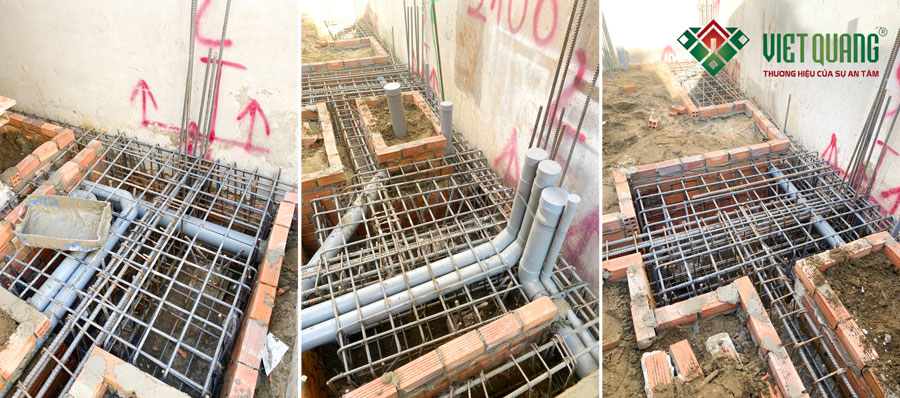 Hình ảnh thép hố móng cọc công trình nhà phố 1 trệt 3 lầu 4x12m tại quận Tân Phú