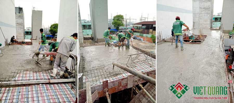 Thi công xây nhà trọn gói 4 tầng diện tích 4x16m của anh Sơn tại quận 12