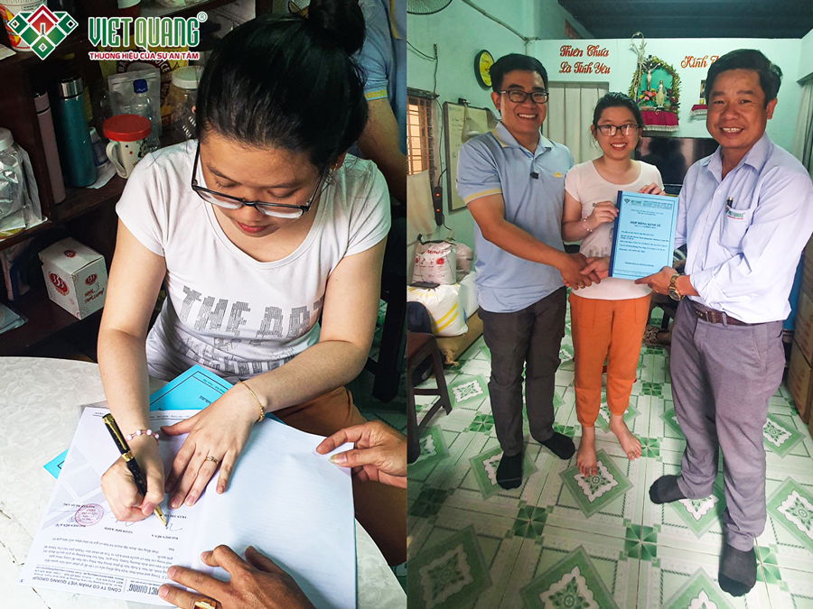 Khai xuân đầu năm Việt Quang Group ký hợp đồng xây dựng trọn gói nhà chị Tâm ở Quận Phú Nhuận 