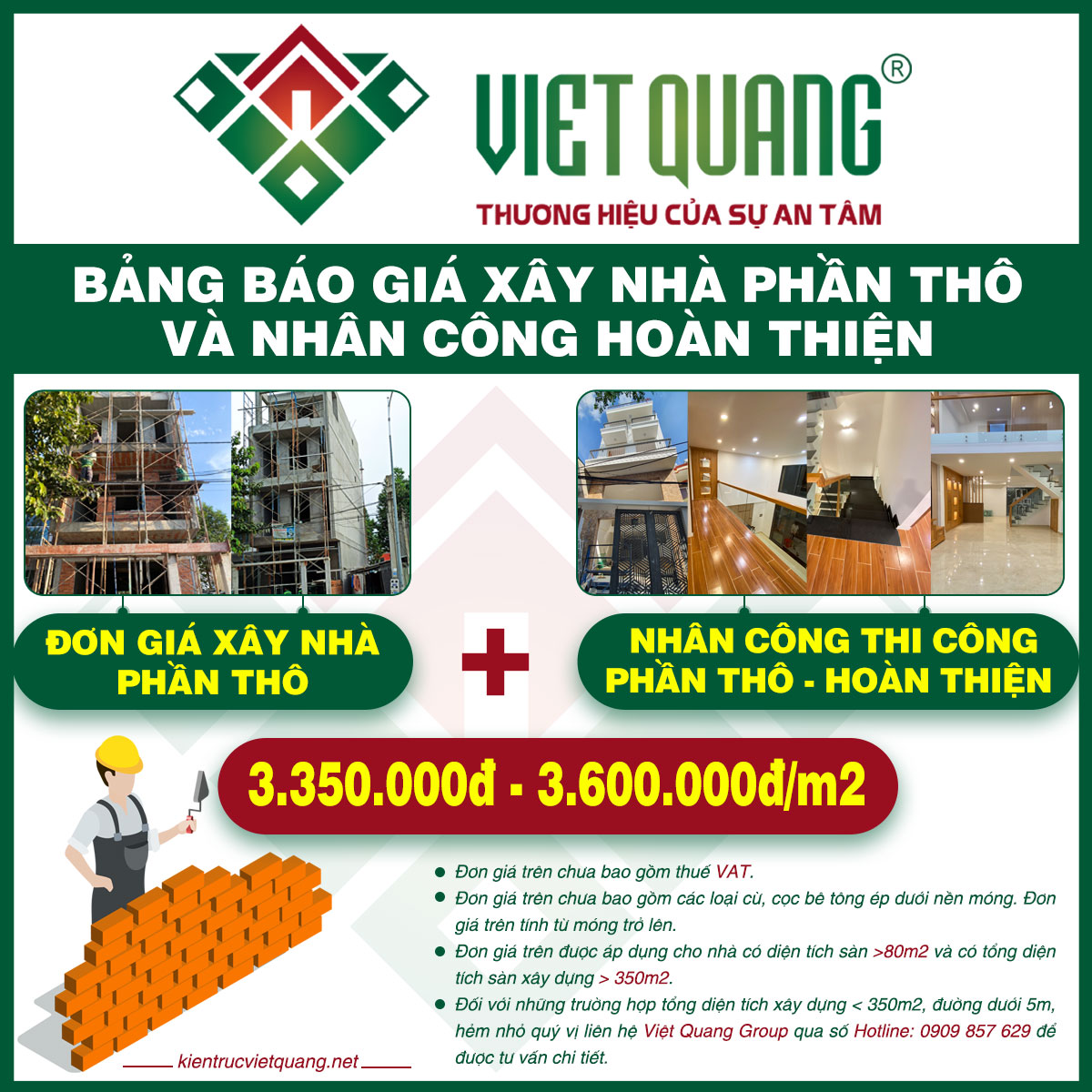 Đơn giá xây dựng nhà phần thô Quận Phú Nhuận