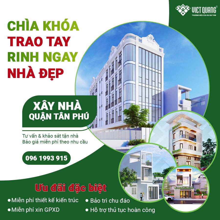 Đơn giá thiết kế xây dựng nhà tại quận Tân Phú