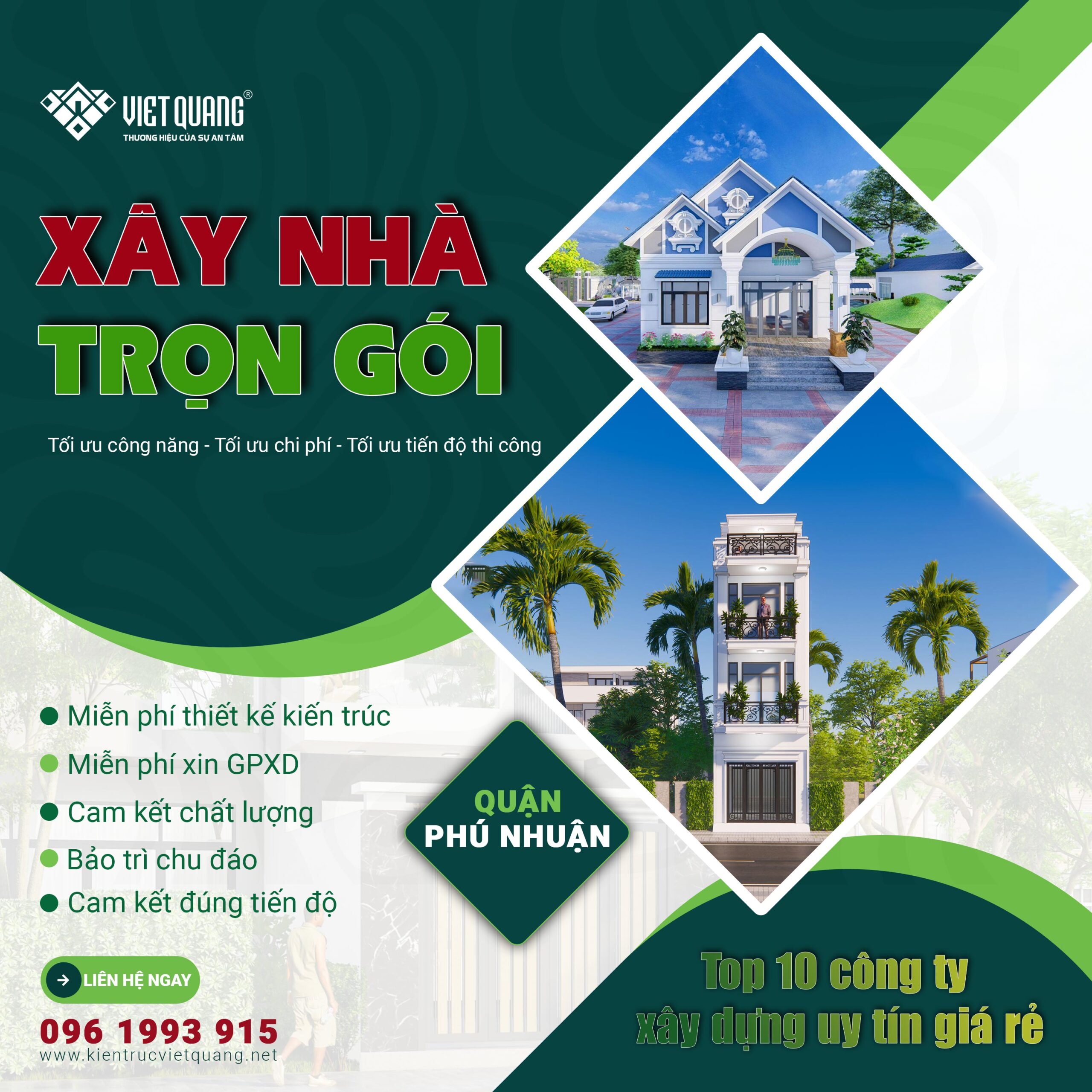 TOP 10 công ty xây dựng nhà trọn gói Quận Phú Nhuận