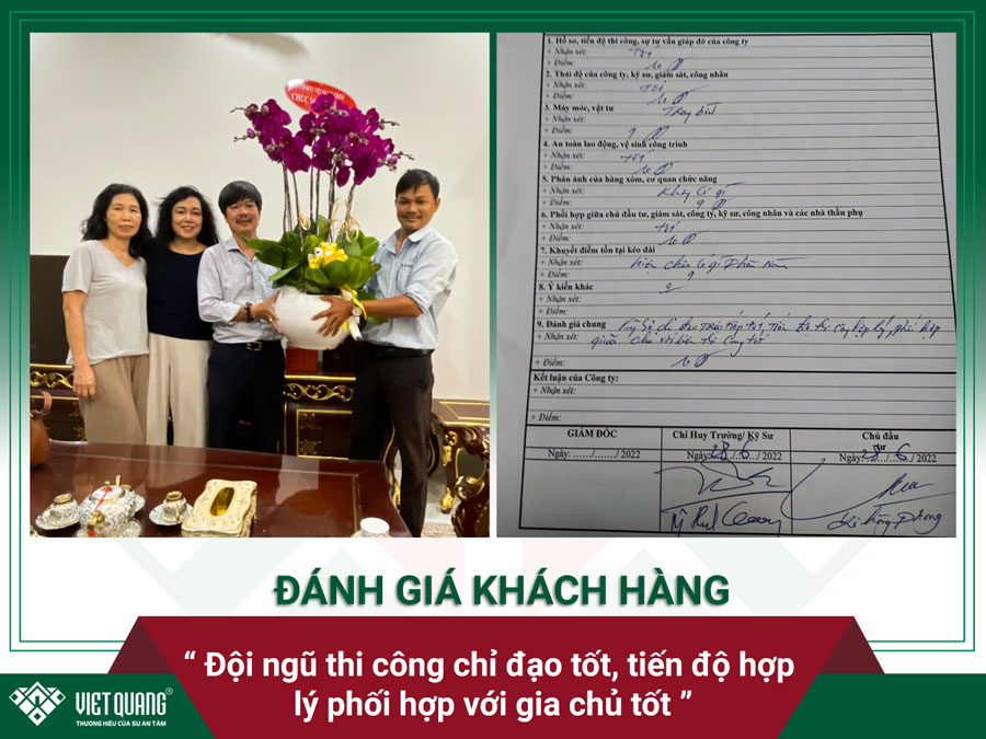Đánh giá của anh Phong về đội ngũ Việt Quang Group thi công xây dựng nhà phố 3 tầng cho gia đình anh ở Quận Bình Thạnh