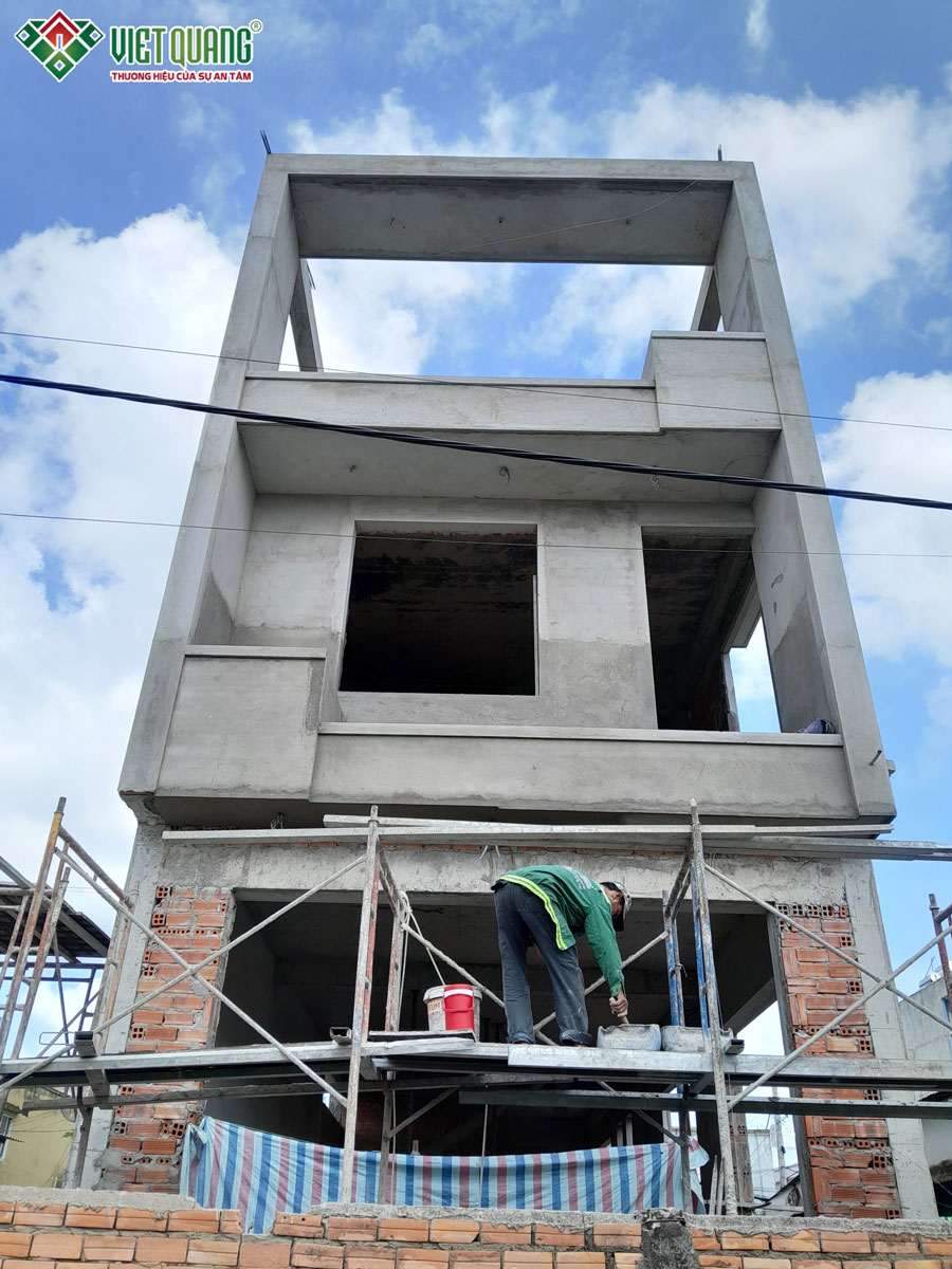 Thi công xây dựng nhà phố 3 tầng nhà anh Ba ở Quận Bình Tân