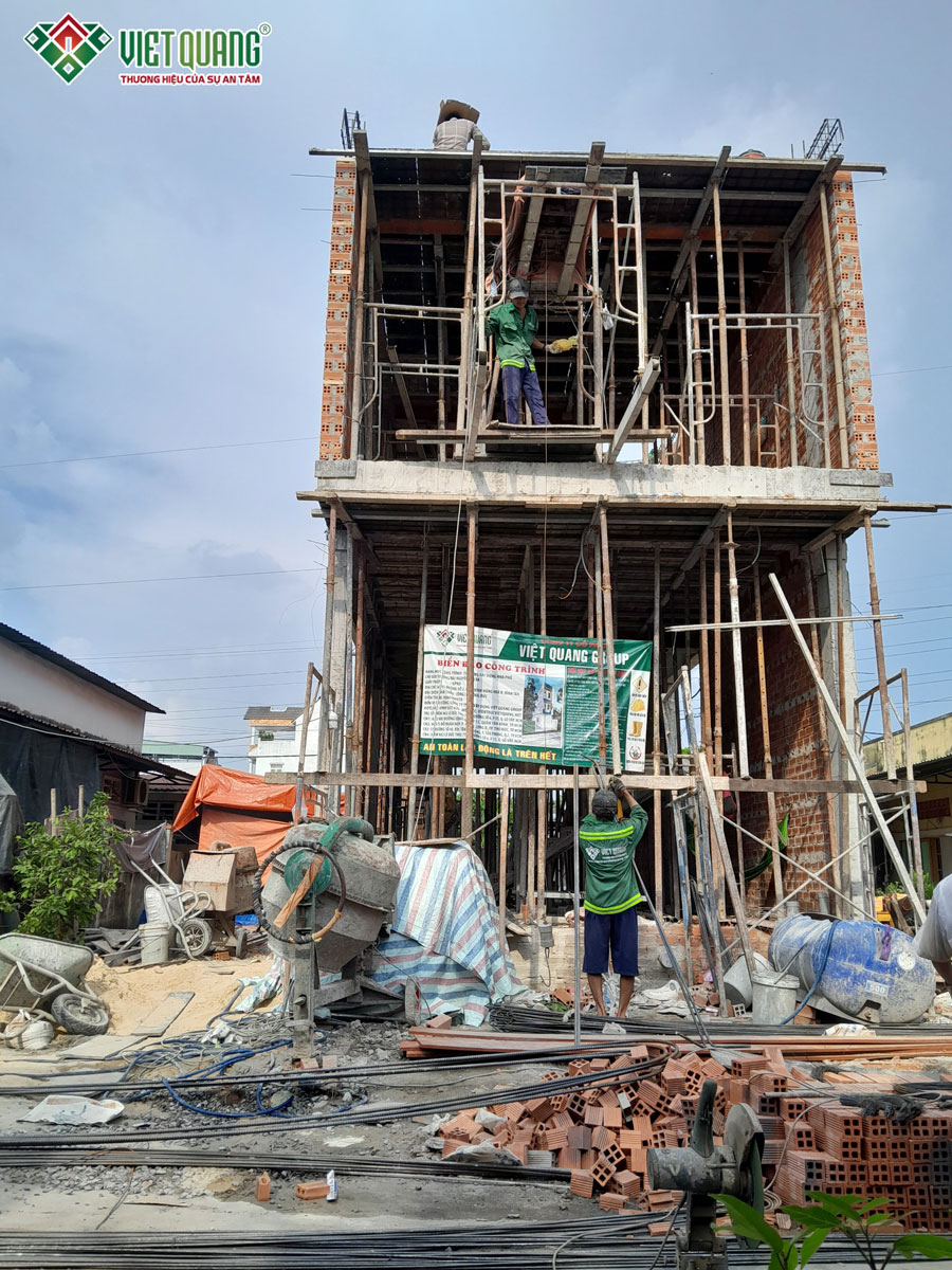 Thi công xây dựng nhà phố 3 tầng nhà anh Ba ở Quận Bình Tân