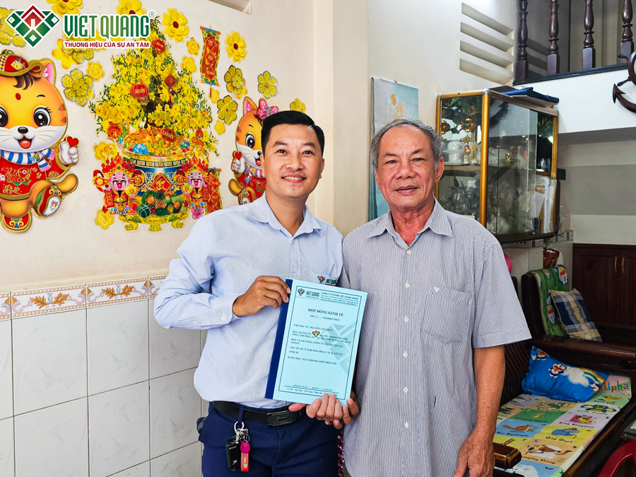 Việt Quang Group ký hợp đồng xây dựng nhà phố 1 hầm 3 lầu nhà chú Thuỷ ở Quận Bình Tân