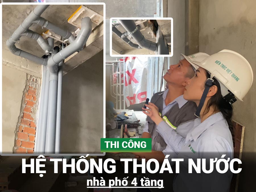 Cùng Việt Quang Group xem qua hệ thống cấp thoát nước nhà phố 4 tầng 