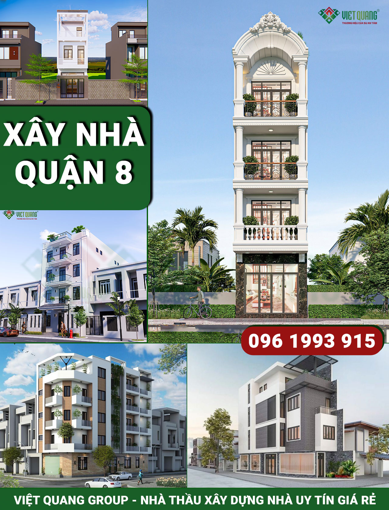 Bảng báo giá xây nhà Quận 8 năm 2025 – TOP 10 công ty xây dựng uy tín