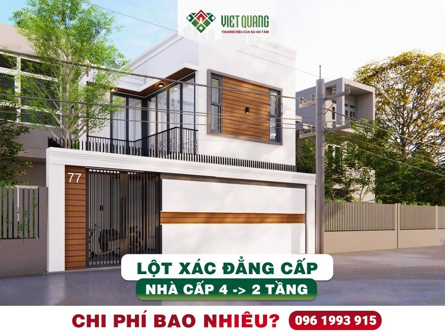 Chi phí sửa nhà cấp 4 thành nhà 2 tầng hết bao nhiêu tiền?