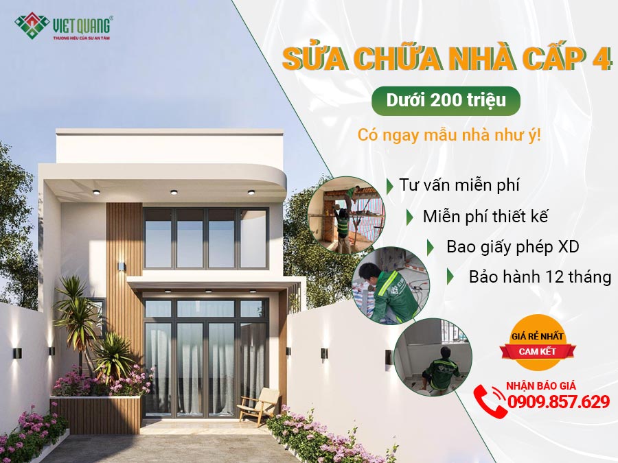 Chi phí sửa nhà cấp 4 có gác lửng diện tích 4mx14m 