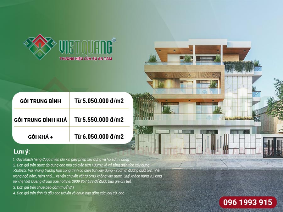 Đơn giá xây dựng khách sạn trọn gói năm 2026