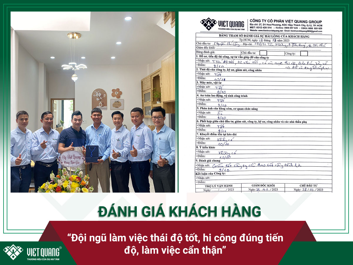 Gia đình anh Công Tân Phú đánh giá chất lượng thi công nhà mới cho gia đình anh