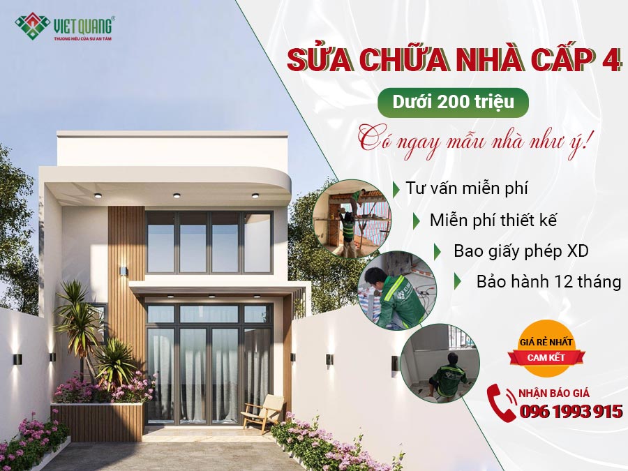 Chi phí sửa nhà cấp 4 có gác lửng diện tích 4mx14m