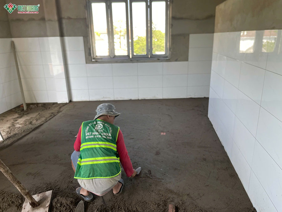 Thi công cán nền