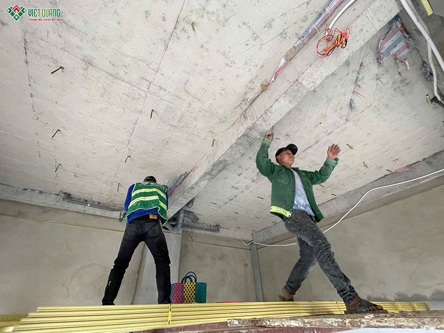 Thi công đóng trần thạch cao