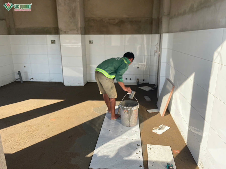 Thi công lát gạch nền