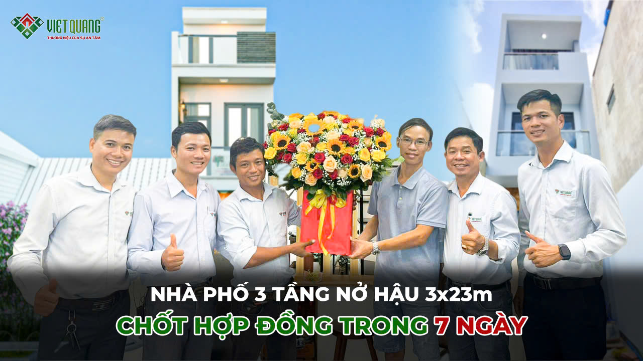 Bàn giao nhà phố 3 tầng nở hậu 3x23m Anh Duy ở Quận 12