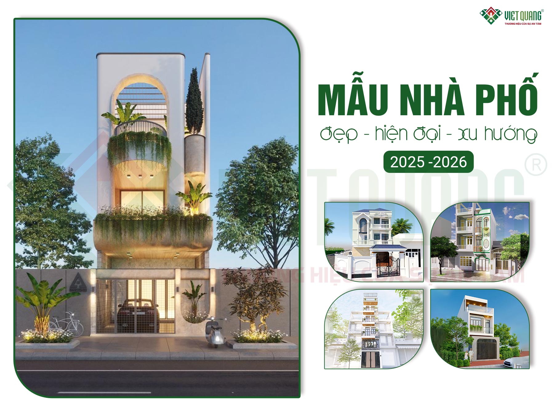 Top 10 mẫu nhà phố đẹp, xu hướng 2025 – 2026