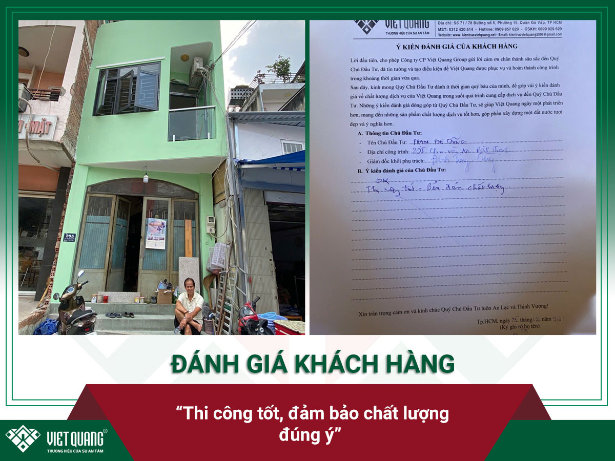 Anh Dũng đánh giá về chất lượng sửa nhà và Việt Quang Group