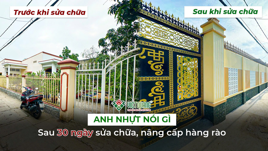 Nâng cấp hàng rào nhà Anh Nhựt – Việt Quang nhận được gì?