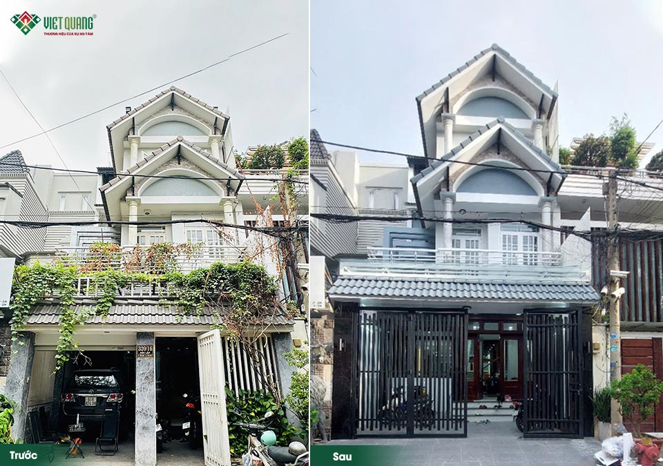 Thi công sửa chữa nhà 3 tầng 6x18m nhà Anh Chinh ở Tân Phú