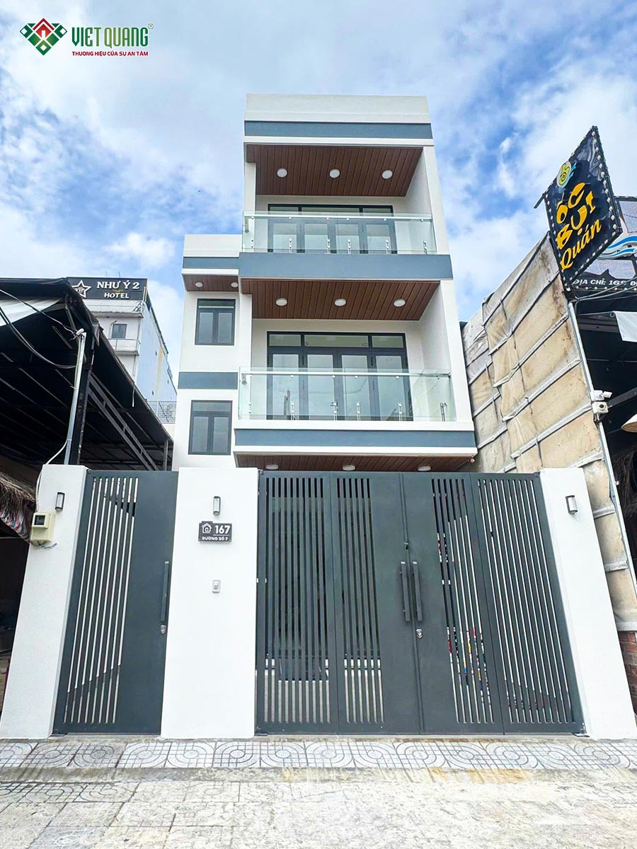 Xây dựng nhà phố 4 tầng 6x16m Chị Nhi ở quận Bình Tân