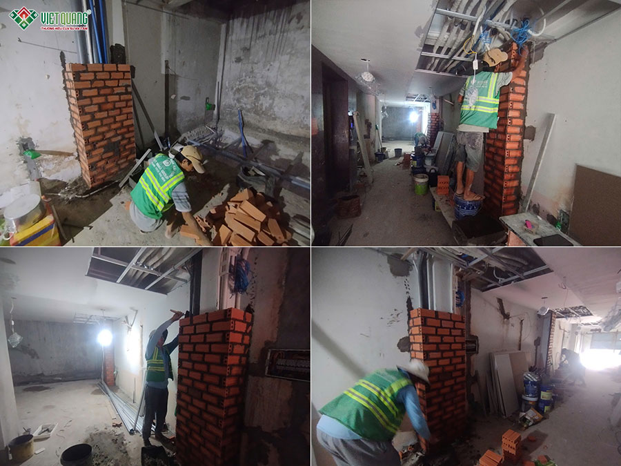 Thi công sửa chữa trọn gói tòa nhà phức hợp 9 tầng 5x21m Quận 11