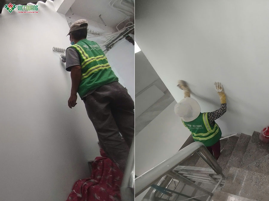 Thi công sửa chữa trọn gói tòa nhà phức hợp 9 tầng 5x21m Quận 11