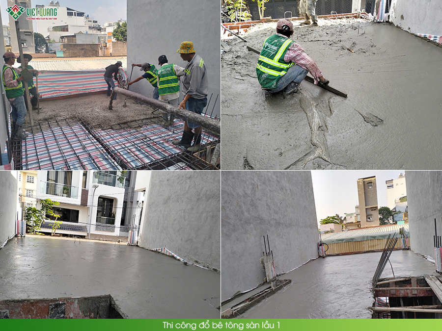 Thi công xây móng nhà 5 tầng 4x16m