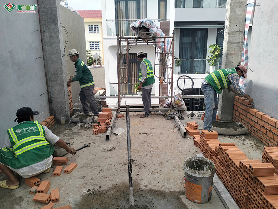 Thi công xây móng nhà 5 tầng 4x16m