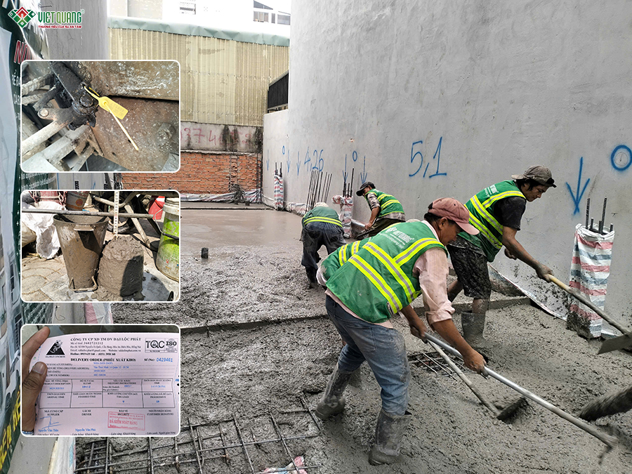 Thi công xây móng nhà 5 tầng 4x16m