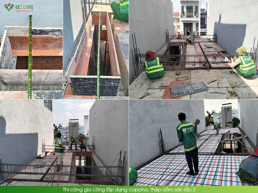 Thi công xây móng nhà 5 tầng 4x16m