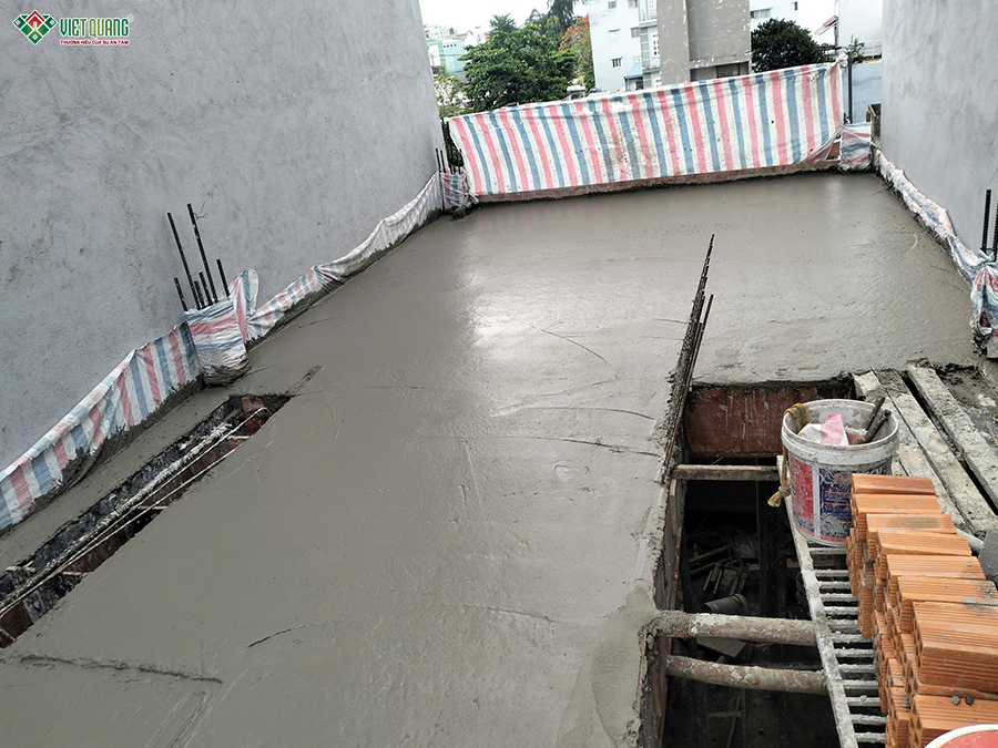 Thi công xây móng nhà 5 tầng 4x16m