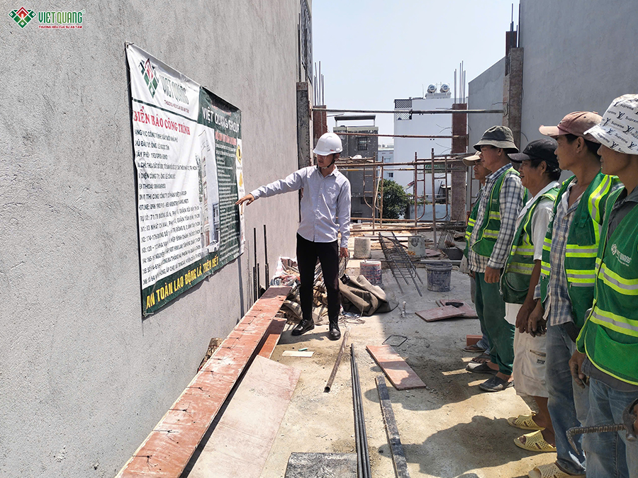 Thi công xây móng nhà 5 tầng 4x16m