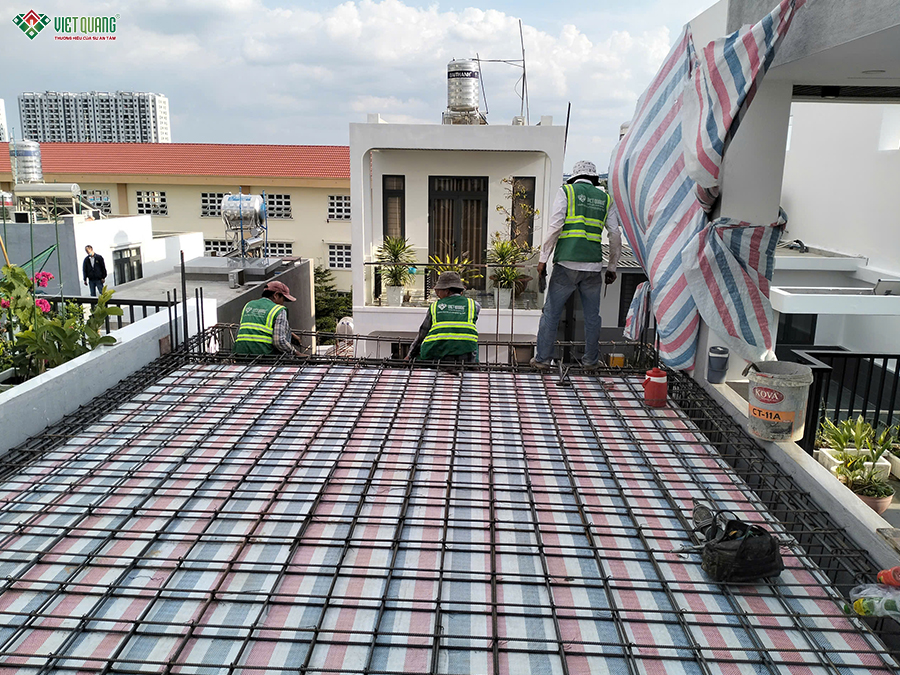 Thi công xây móng nhà 5 tầng 4x16m