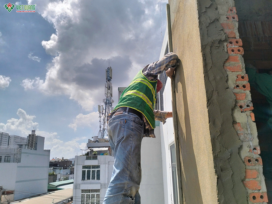 Thi công xây móng nhà 5 tầng 4x16m