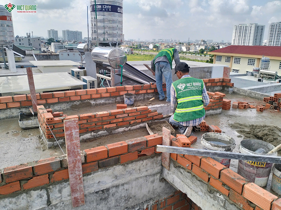 Thi công xây móng nhà 5 tầng 4x16m