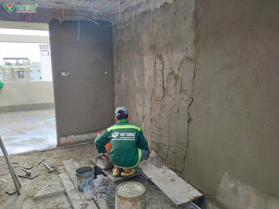 Thi công xây móng nhà 5 tầng 4x16m